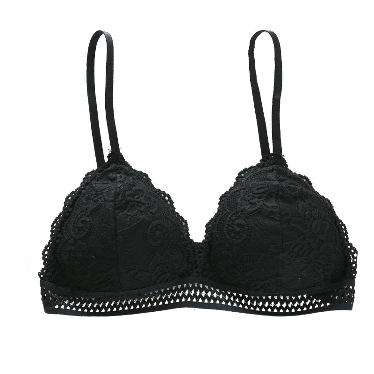 Deep V Lace Bra - Apparel Product Designed For Undergarment Wear And Daily Comfort Routine - Free Size (Random Color) thumbnail 3