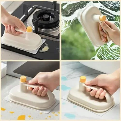 One-Press Deep Cleaning Brush For Kitchen & Dining - Household Product Designed For Washing And Daily Dish Cleaning Routine (With 50 Disposable Sheets) thumbnail 2