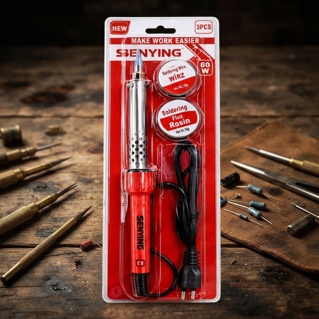 Senying 60W Soldering Iron Set (3Pcs Set) - Hardware Product Designed For Electronics Repair And Daily Tool Maintenance Routine thumbnail 2