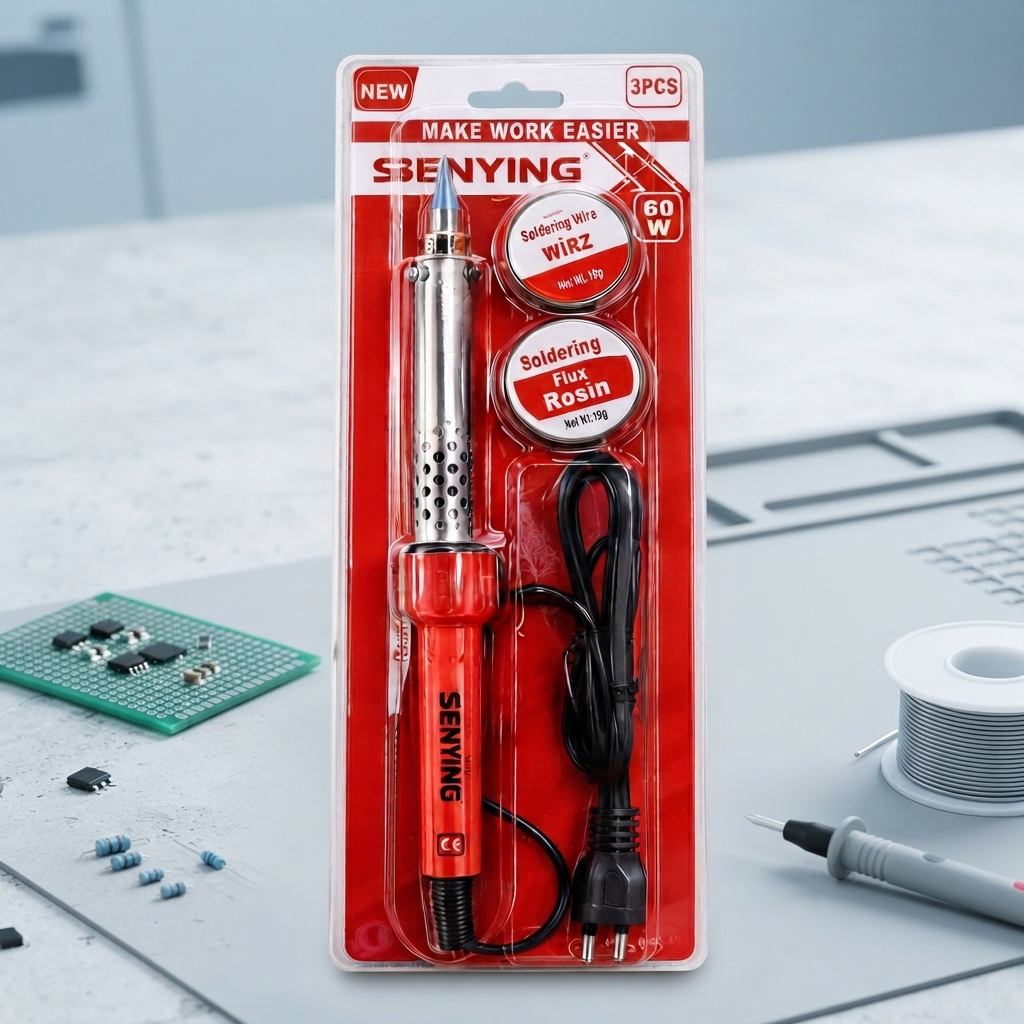 Senying 60W Soldering Iron Set (3Pcs Set) - Hardware Product Designed For Electronics Repair And Daily Tool Maintenance Routine thumbnail 3