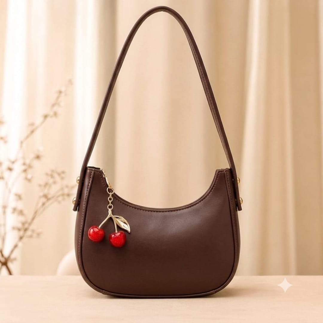 Cherry Charm Shoulder Purse Stylish Compact Durable Fashion Accessory Practical Choice For Daily Use Office College And Casual Outings thumbnail 4