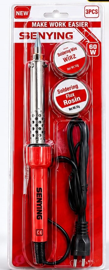 Senying 60W Soldering Iron Set (3Pcs Set) - Hardware Product Designed For Electronics Repair And Daily Tool Maintenance Routine thumbnail 4