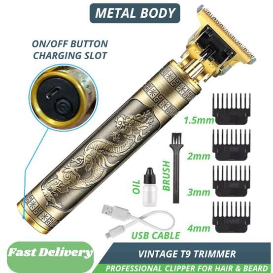 Professional Vintage T9 Trimmer – Cordless Hair Clipper thumbnail 3