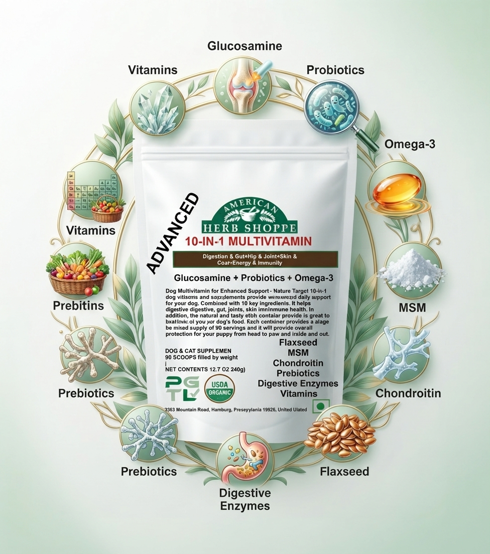 10-in-1 Dog & Cat Multivitamin | Probiotics, Omega-3 & Joint Support - 100g thumbnail 5