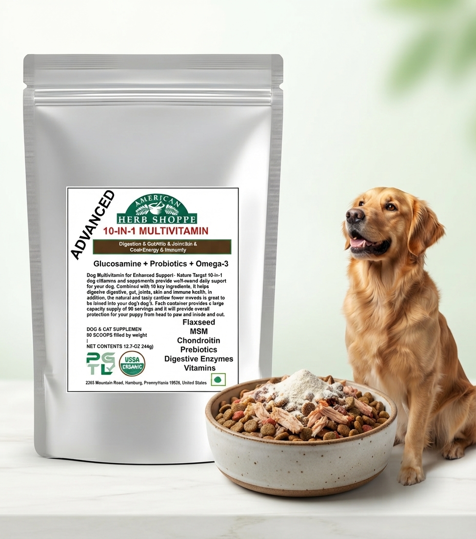 10-in-1 Dog & Cat Multivitamin | Probiotics, Omega-3 & Joint Support - 100g thumbnail 2