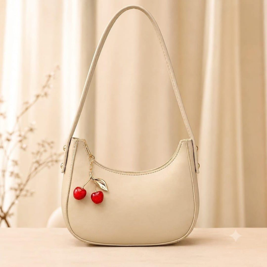 Cherry Charm Shoulder Purse Stylish Compact Durable Fashion Accessory Practical Choice For Daily Use Office College And Casual Outings thumbnail 3