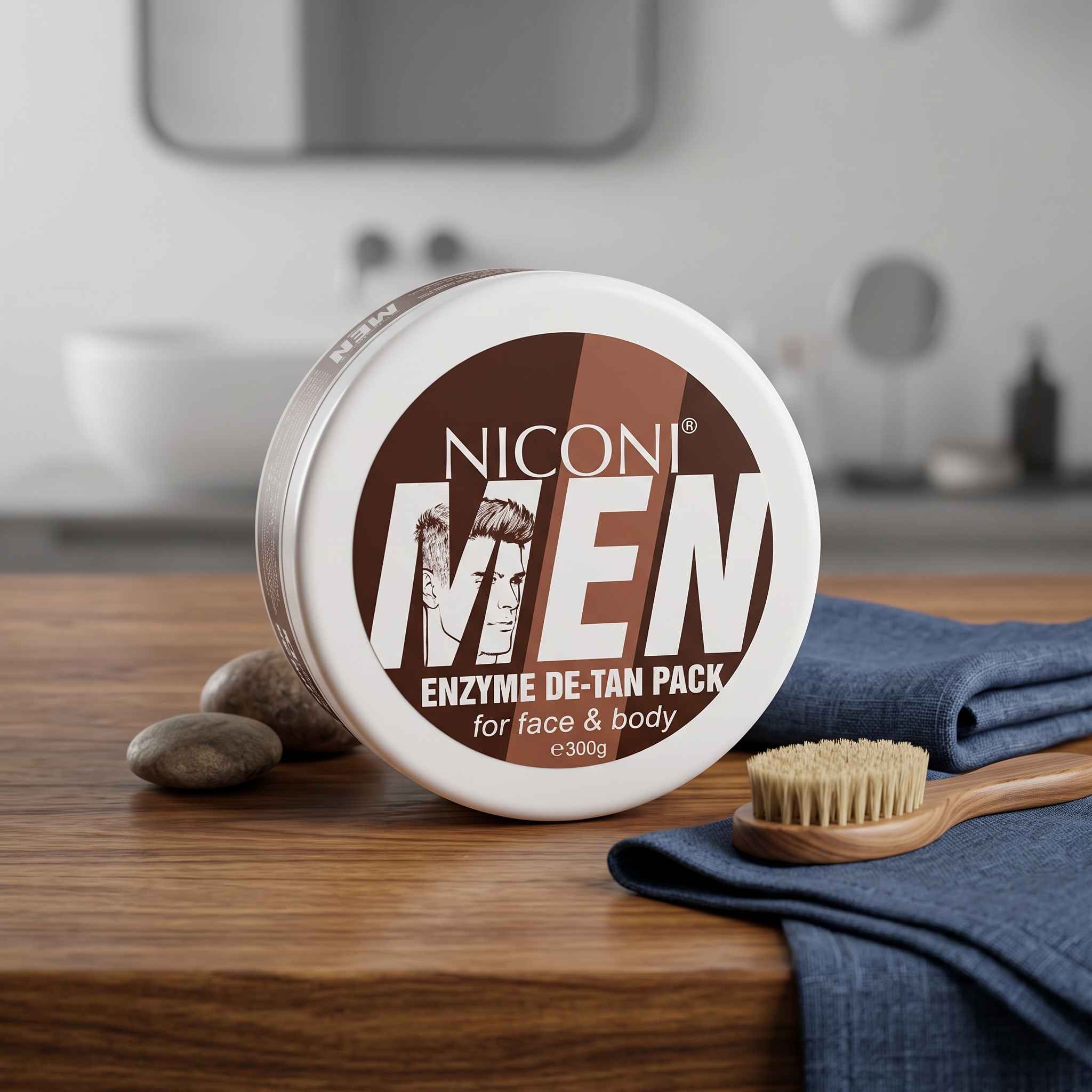 Niconi Men Enzyme De-Tan Pack for Face & Body – 300g thumbnail 2
