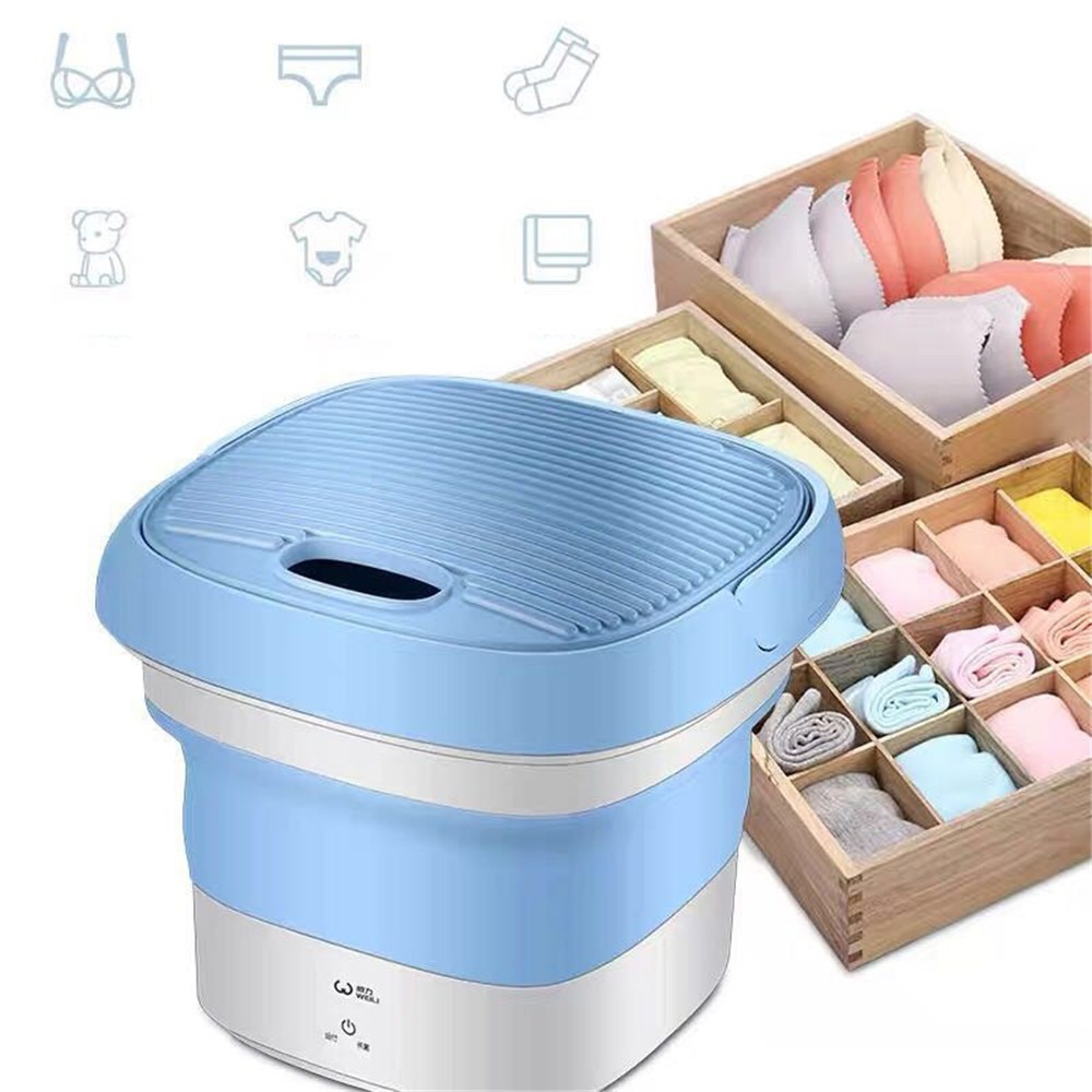 Portable Folding Semi Automatic Washing Machine Compact Lightweight Durable Reliable Practical Choice For Home Dorm And Travel Laundry | Random Color thumbnail 3
