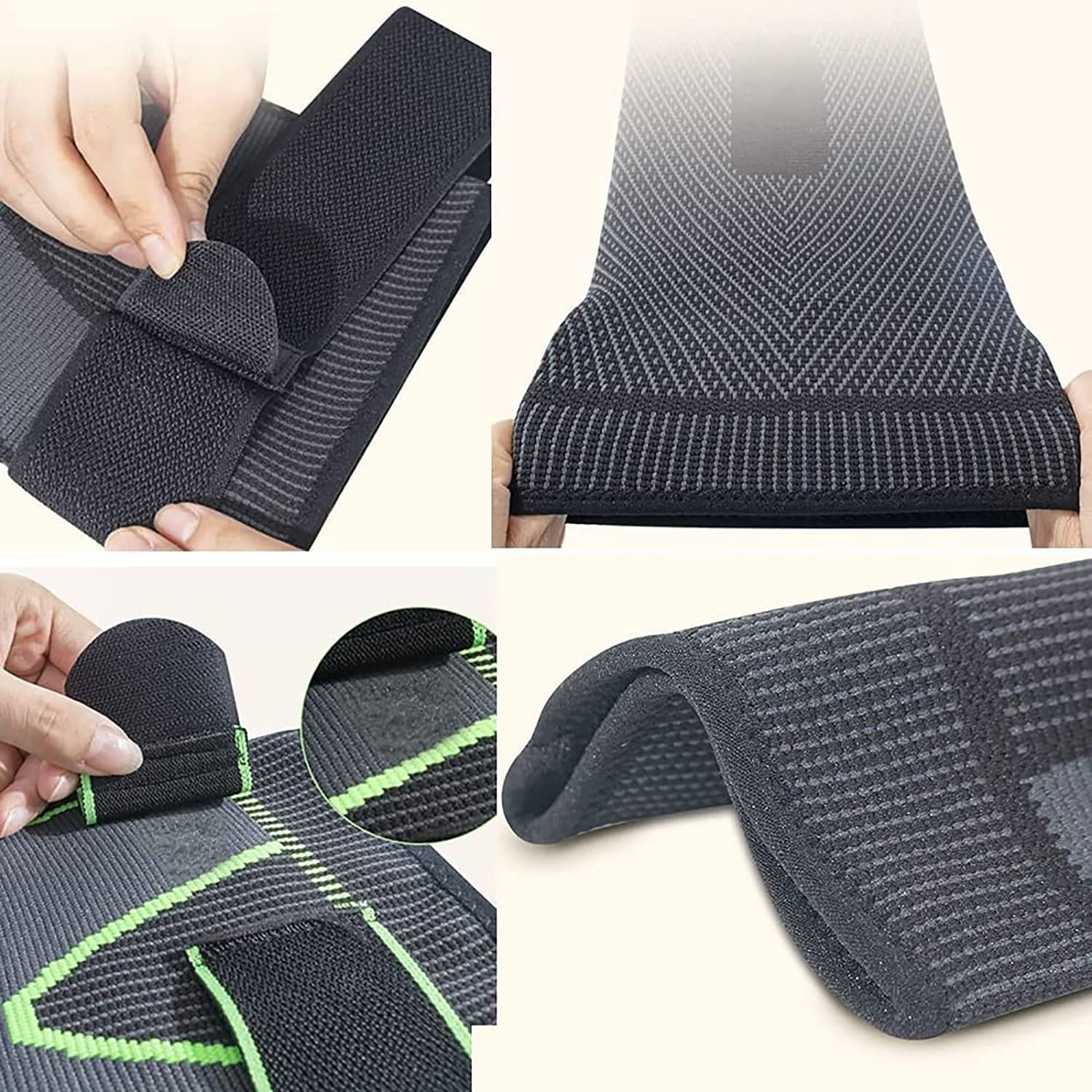 Adjustable Compression Knee Support Sleeves with Elastic Strap (1 Pair) thumbnail 5