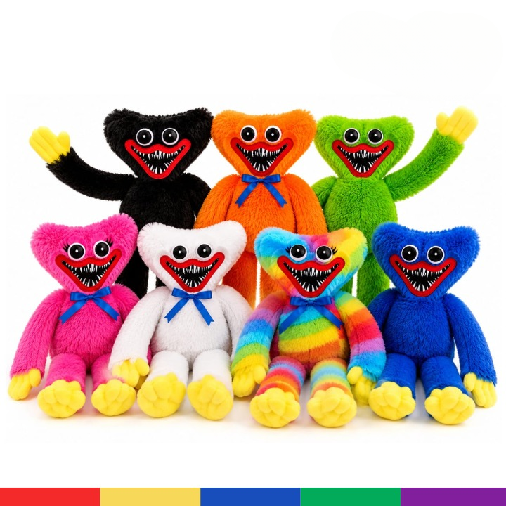 Poppy Playtime Huggy Wuggy & Kissy Missy Soft Plush Toy Pair - Random Color thumbnail 4
