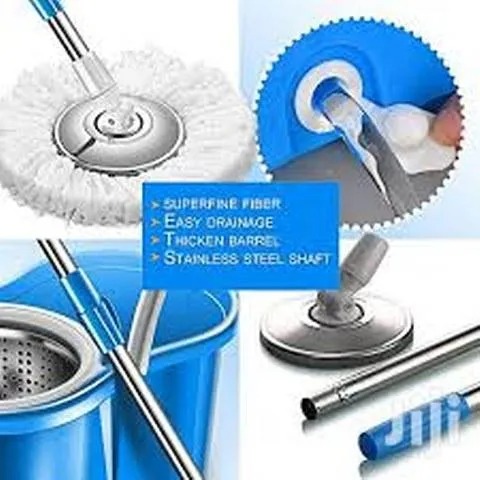 360° Rotating Head Mops with Bucket Mob Deep-cleaning magic mop-microfiber mop | Best for home and office cleaning thumbnail 2