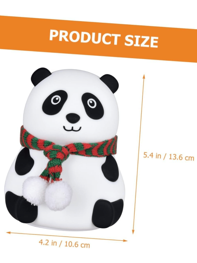 Cute Panda Night Light - Rechargeable Silicone 7-Color RGB Lamp light thumbnail 4
