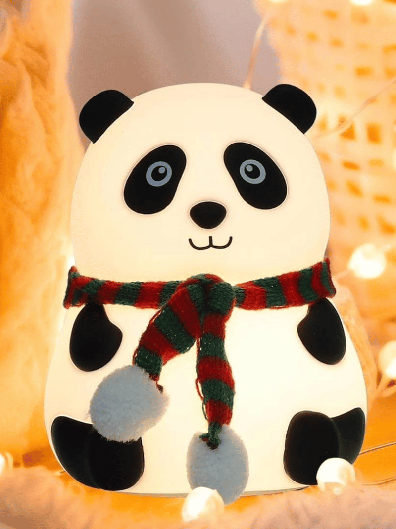 Cute Panda Night Light - Rechargeable Silicone 7-Color RGB Lamp light thumbnail 2