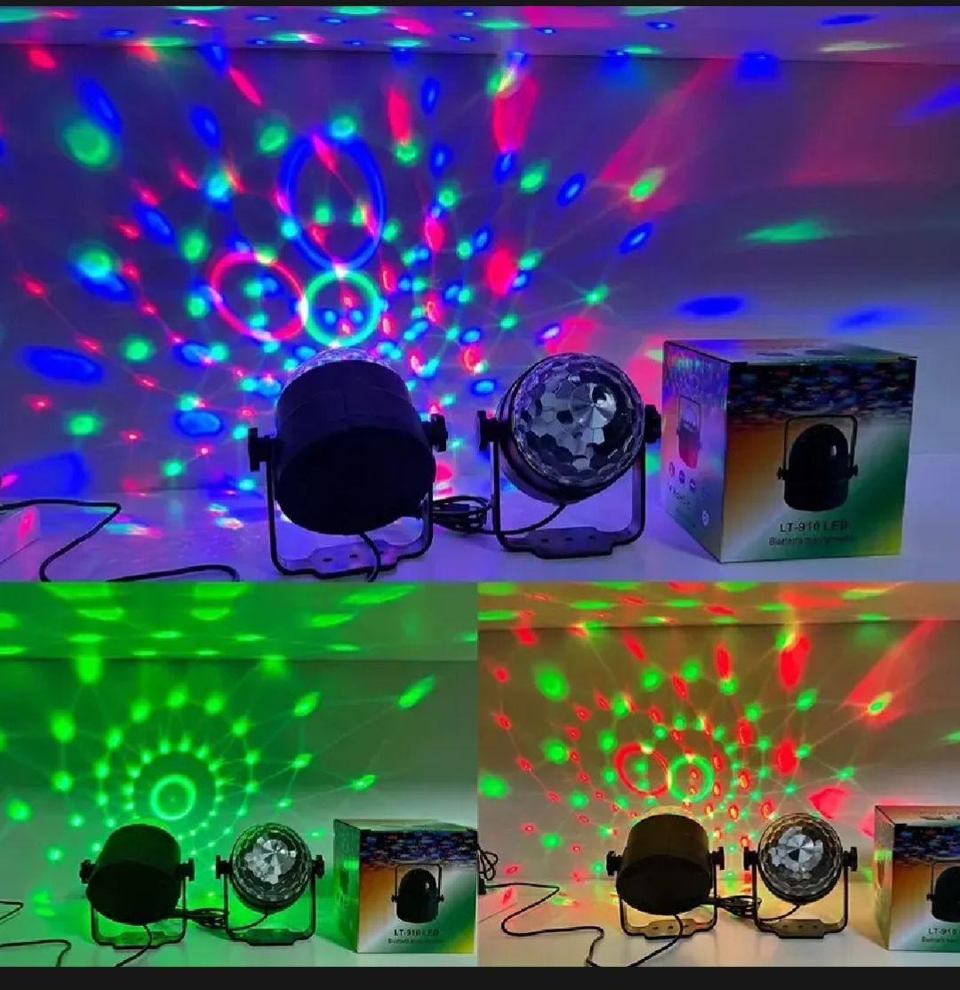Magic Disco Party Light Sound Activated Rotating LED Disco Ball With Multi-Color Lighting And USB Connectivity For Parties And Events thumbnail 5