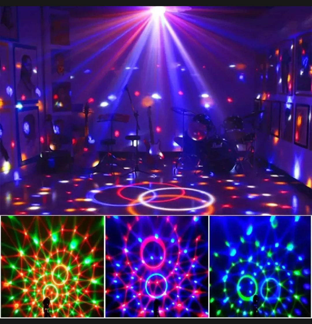 Magic Disco Party Light Sound Activated Rotating LED Disco Ball With Multi-Color Lighting And USB Connectivity For Parties And Events thumbnail 3