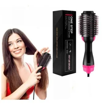 3 in 1 Professional Hot Air Hair Brush Styler - Dryer, Straightener & Curler thumbnail 3
