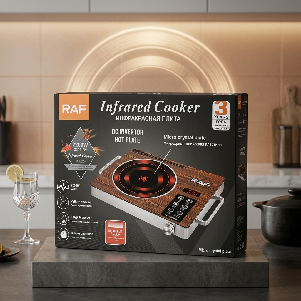 RAF infrared Cooker 2200 watts Electric Stove with Fast Heating thumbnail 2