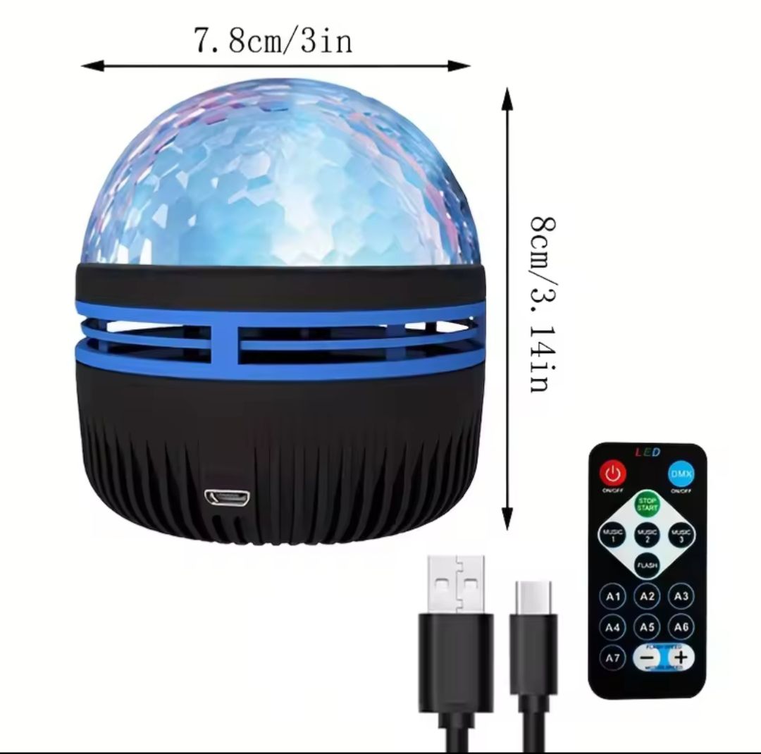 USB Galaxy Projector Aurora 5V Night Light 360° Rotating RGB light thumbnail 5