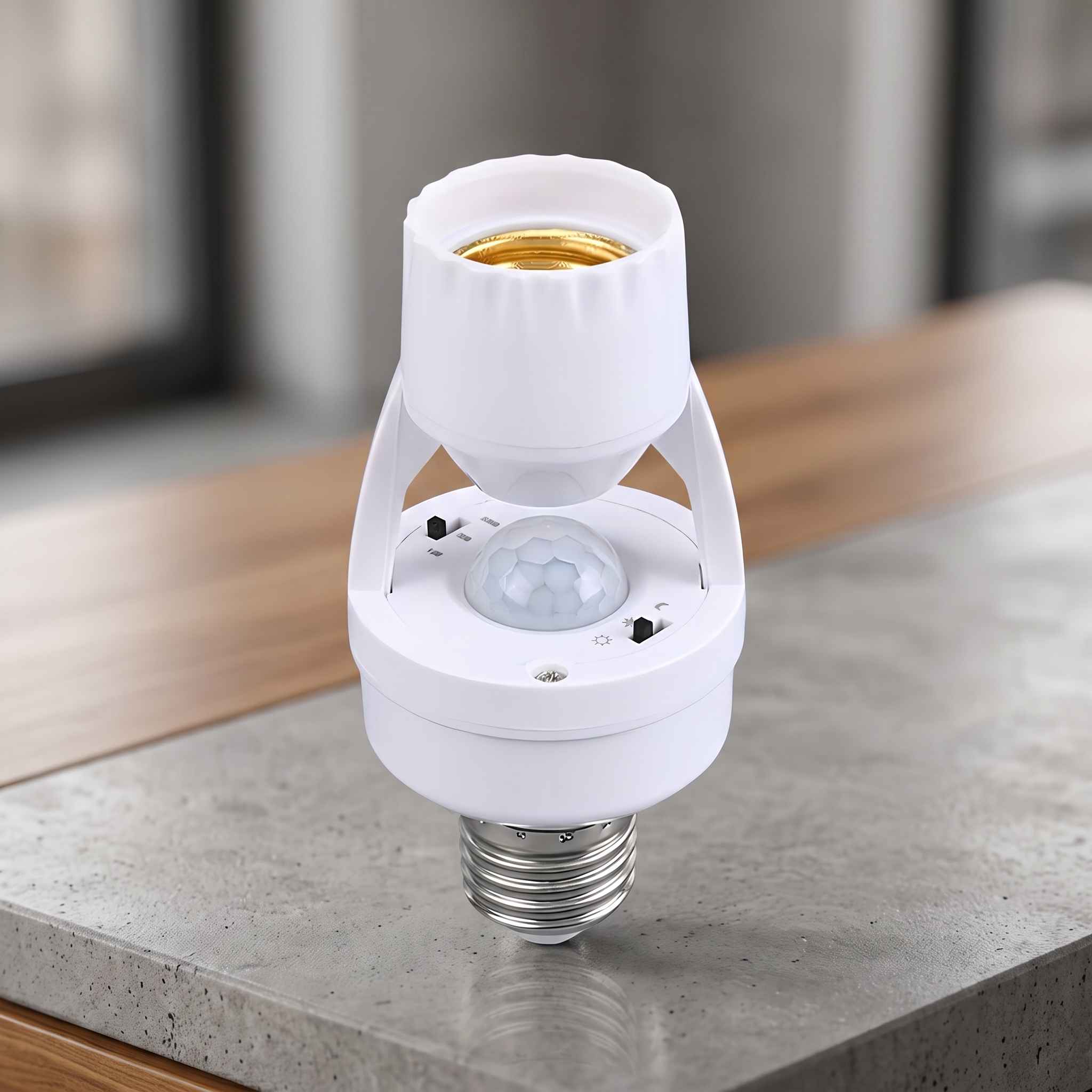 E27 Infrared PIR Motion Sensor Light Bulb Socket Adapter thumbnail 2