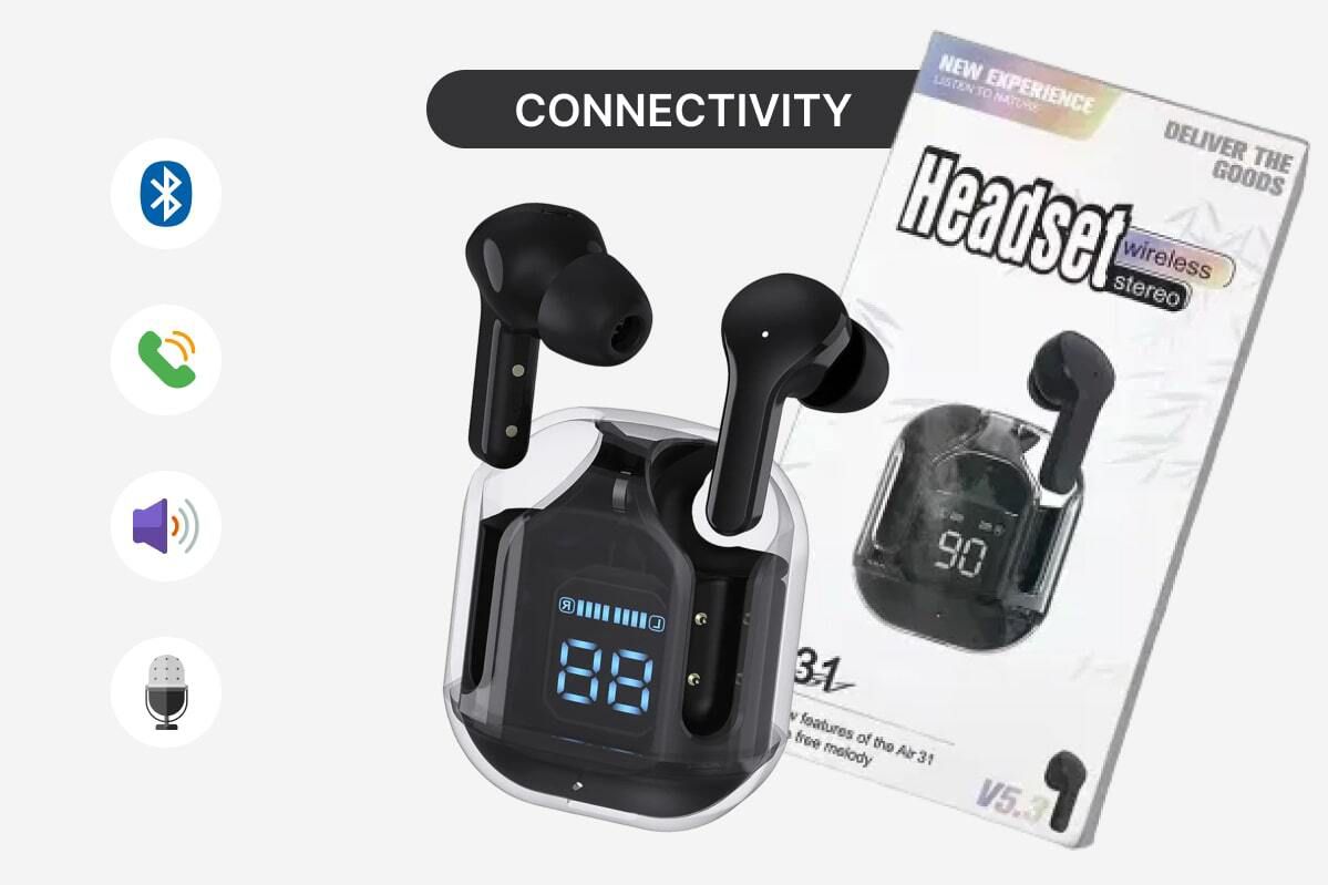 Air31 TWS Wireless Earbuds – Premium Bluetooth Earphones with Charging Case thumbnail 2
