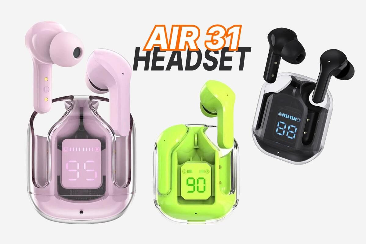Air31 TWS Wireless Earbuds – Premium Bluetooth Earphones with Charging Case