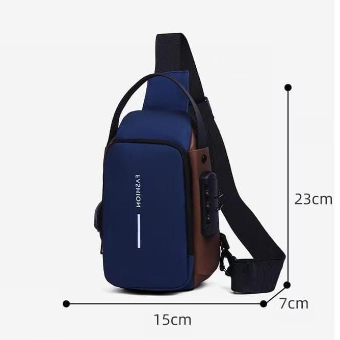 Anti-Theft Cross Body Bag With Password Lock Smooth Zippers And High-Capacity Storage For Secure Travel And Convenient Daily Use (Random Color) thumbnail 5