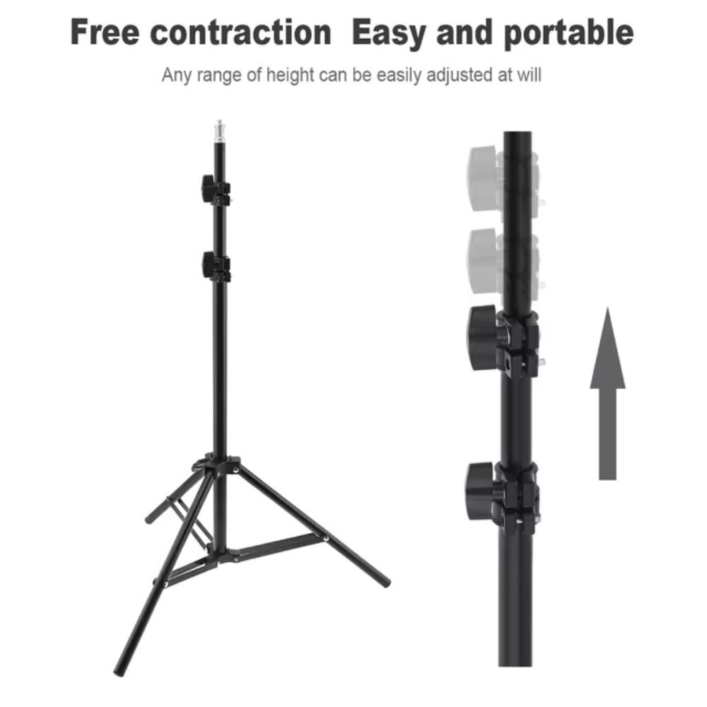 210cm Portable Tripod Stand for Photography & Live Studio thumbnail 4