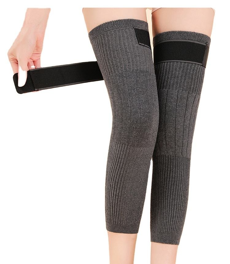 1 Pair Unisex Winter Wool Thermal Knee Warmers And Brace Pads Durable Comfortable Practical Choice For Cold Weather Protection And Support thumbnail 3