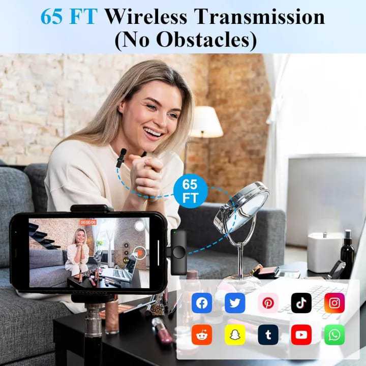 *BOYA BY-F10 2.4GHz Wireless Lavalier Microphone for Android USB-C Devices – Noise Cancelling, Plug & Play, 50m Range, 9h Battery* (With IPhone Connector) thumbnail 4