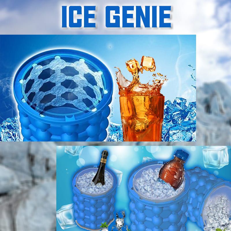 Ice Genie Silicone Ice Cube Maker Bucket with Airtight Lid thumbnail 3