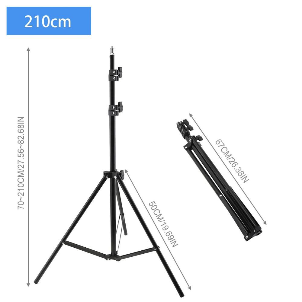 210cm Portable Tripod Stand for Photography & Live Studio