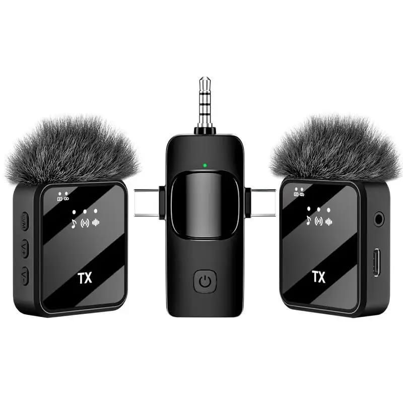 F11 Dual Wireless Lavalier Microphone System with 3-in-1 Universal Receiver thumbnail 2