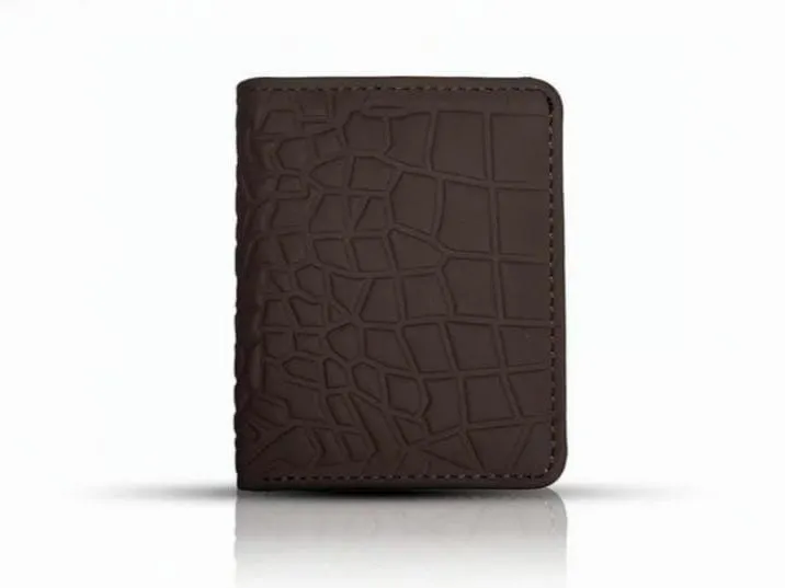 Men's Slim Leather Bifold Wallet with Card Slots & ID Window - Random Color thumbnail 2