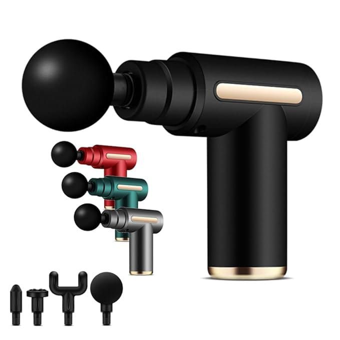 Professional Massager Gun With 4 Massage Heads Durable Portable Powerful Practical Choice For Muscle Relief Relaxation And Recovery | Random Color thumbnail 5