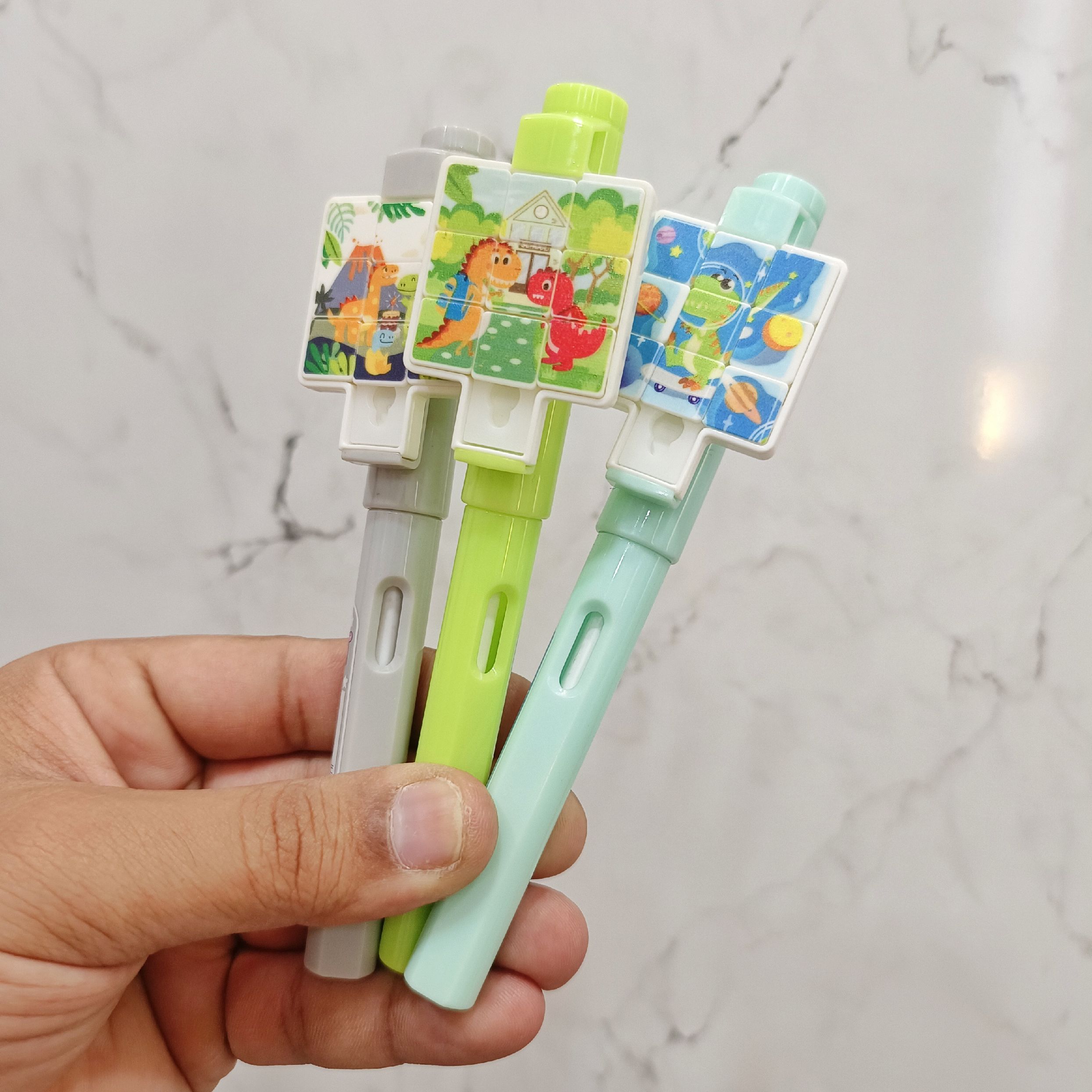 Mini Sliding Tile Puzzle Gel Pen for Kids (1 Pc – Random Color & Design) thumbnail 4