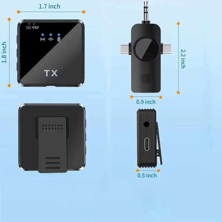 F11 Dual Wireless Lavalier Microphone System with 3-in-1 Universal Receiver thumbnail 3