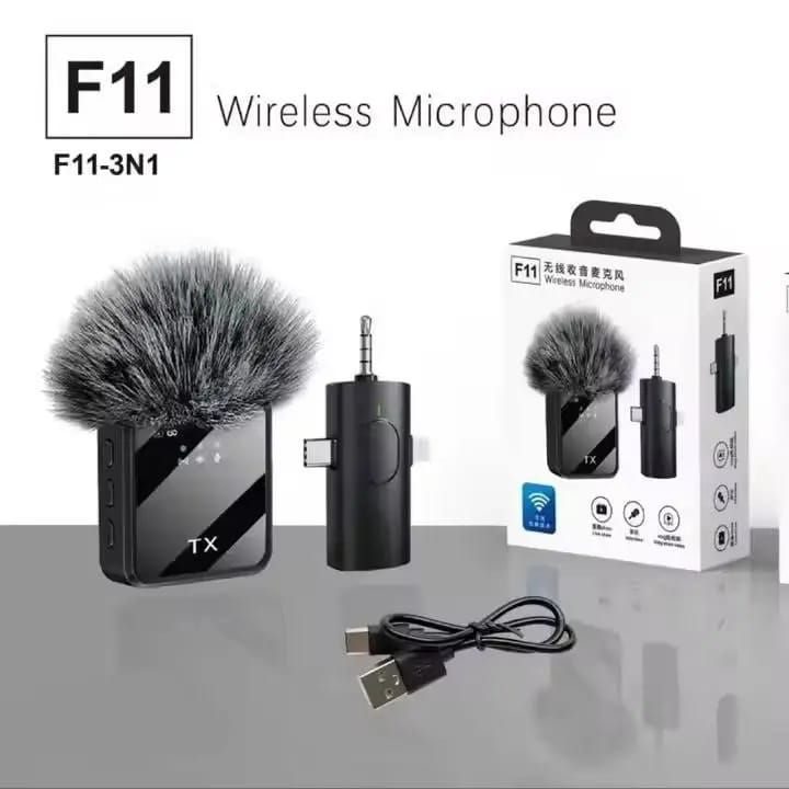 F11 Dual Wireless Lavalier Microphone System with 3-in-1 Universal Receiver thumbnail 4