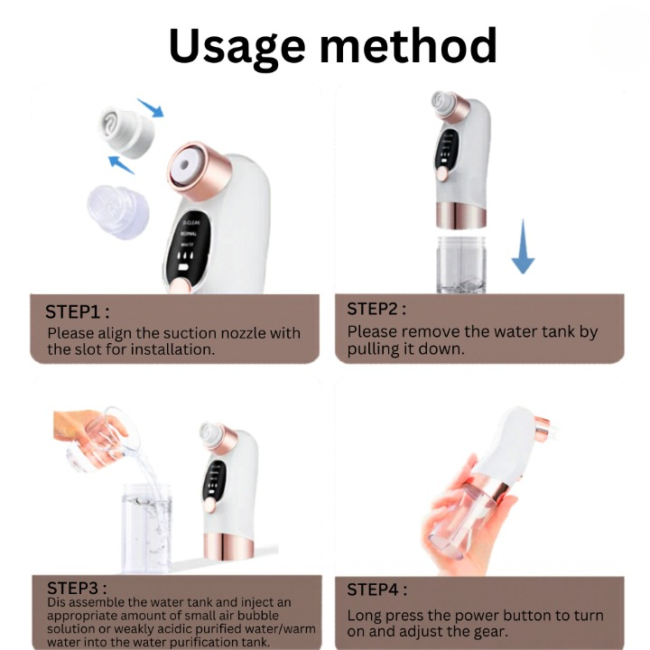 Hydra Facial Blackhead & Whitehead Remover O-Clean Deep Pore Purifying Micro-Bubble Device thumbnail 3
