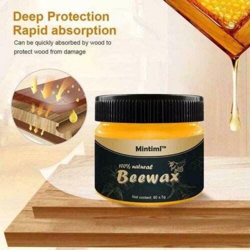 100% Natural Beewax - Premium Wood Seasoning & Furniture Polish - 85g Jar thumbnail 4