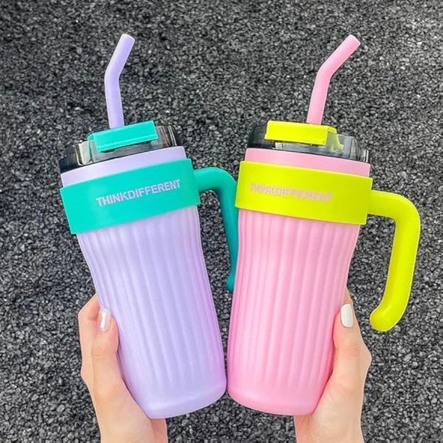 Dual-Layer Glass Water Bottle with Protective Shell & Handle (800ml) thumbnail 5