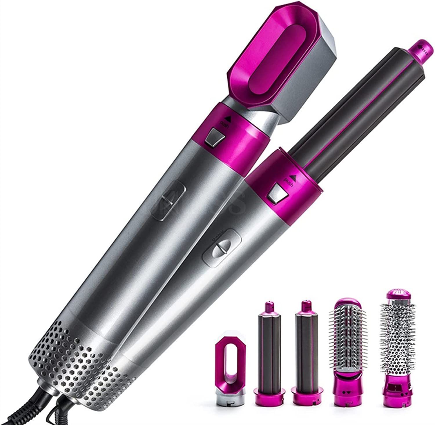 High Quality 5 In 1 Hair Styler Hot Air Brush Volumizer Straightener Curler Durable Portable Practical Choice For Salon Style At Home thumbnail 2