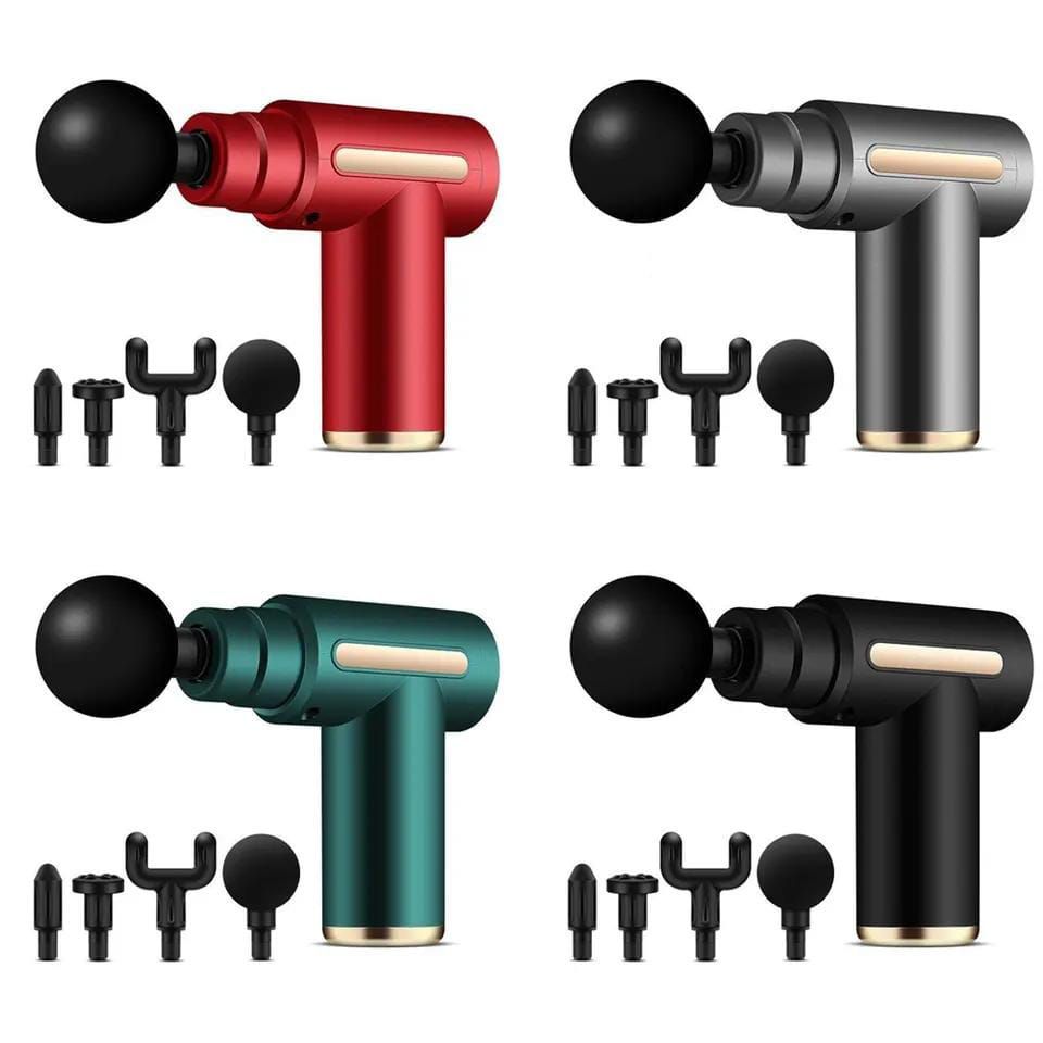 Professional Massager Gun With 4 Massage Heads Durable Portable Powerful Practical Choice For Muscle Relief Relaxation And Recovery | Random Color thumbnail 3