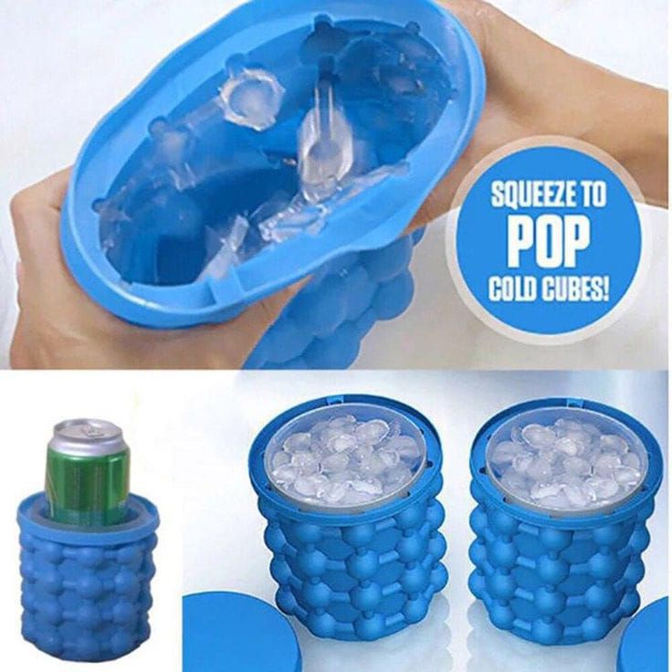 Ice Genie Silicone Ice Cube Maker Bucket with Airtight Lid thumbnail 2