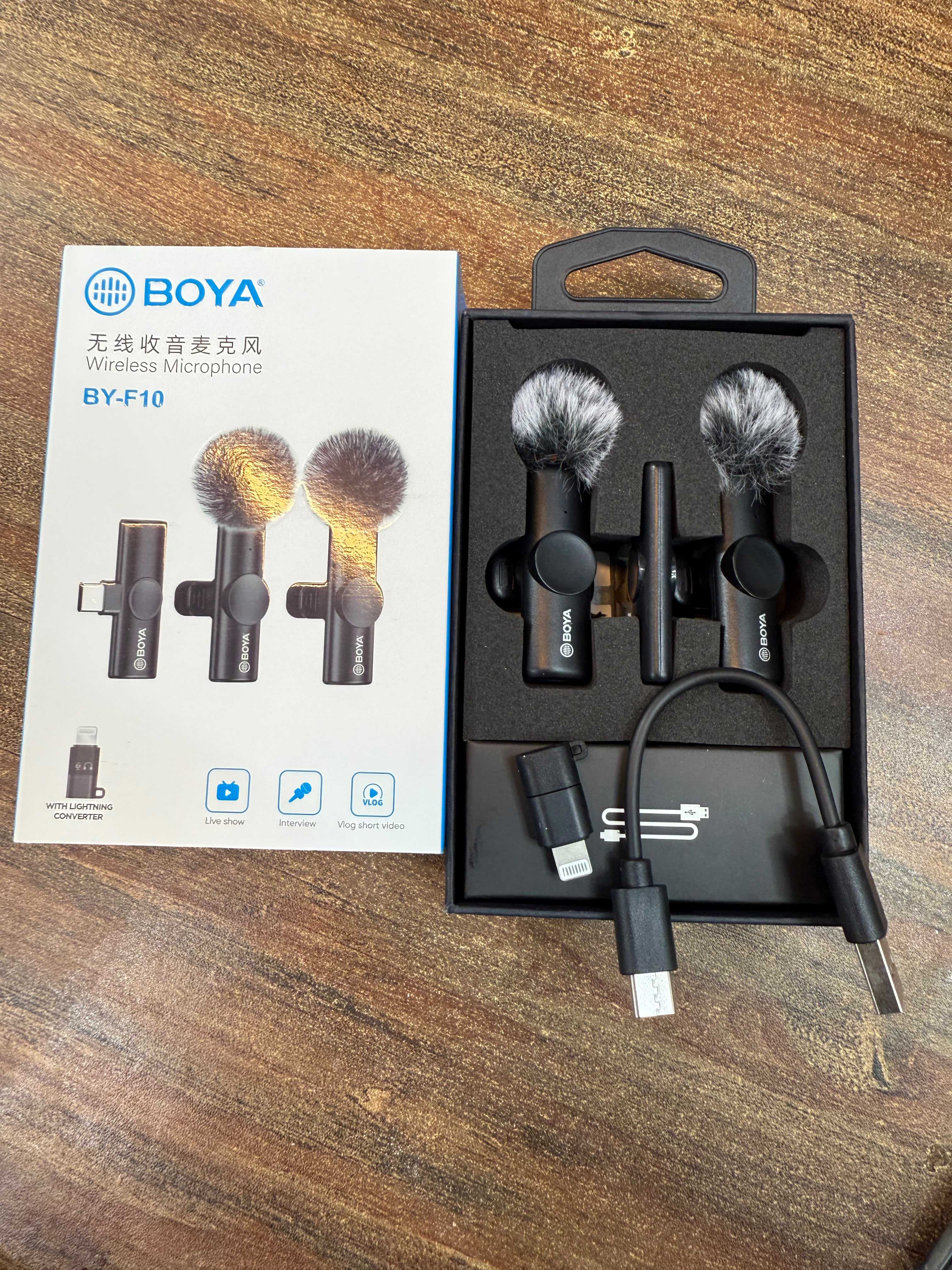 *BOYA BY-F10 2.4GHz Wireless Lavalier Microphone for Android USB-C Devices – Noise Cancelling, Plug & Play, 50m Range, 9h Battery* (With IPhone Connector) thumbnail 5