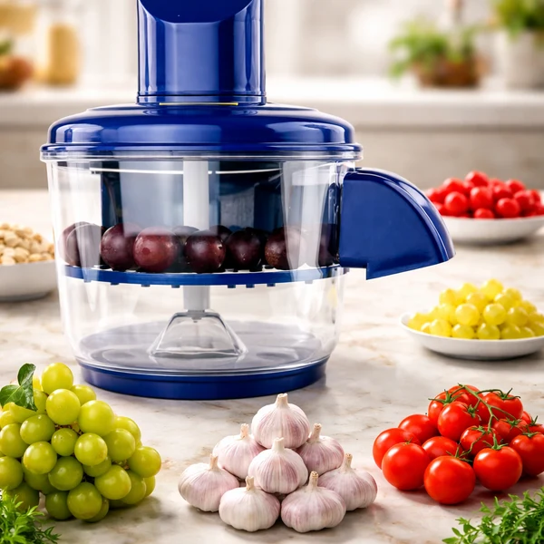 Multi-Functional Vegetable & Fruit Chopper – Manual Food Cutter with Transparent Bowl for Garlic, Fruits, Vegetables & More thumbnail 5