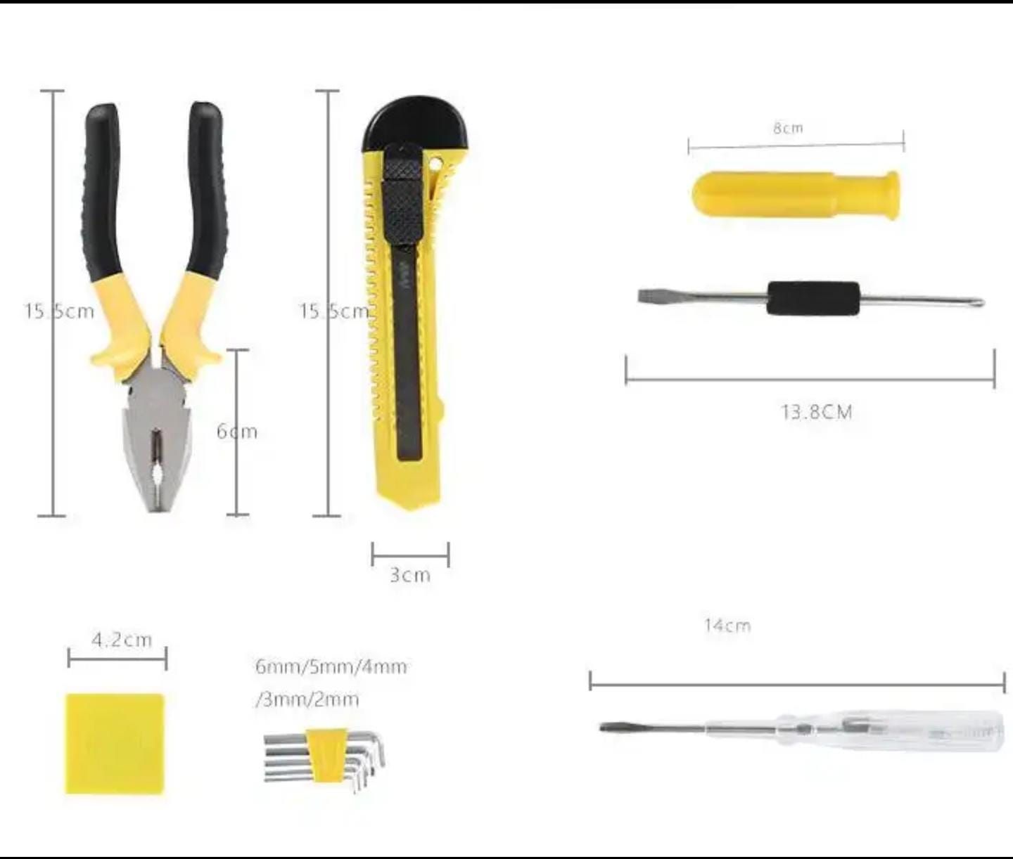 8 Pcs Professional Toolset With Storage Box - Tool Set Designed For Hardware Maintenance And Daily Repair Routine thumbnail 4