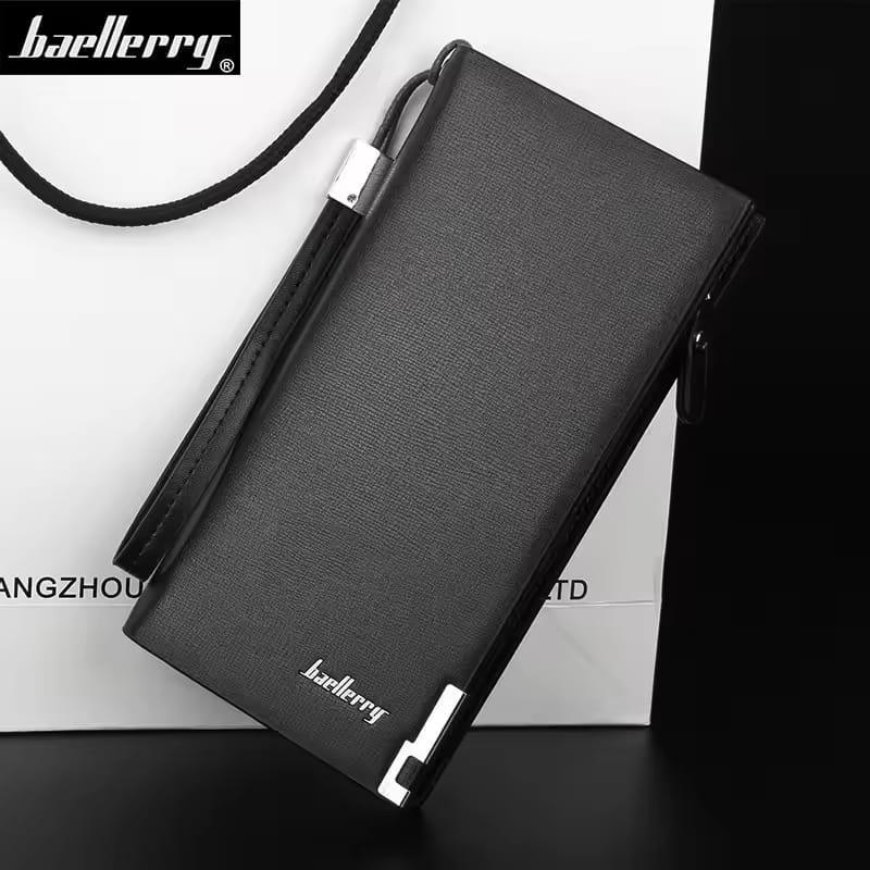 Baellerry Men's Long PU Leather Wallet Clutch with Wristlet Strap thumbnail 2