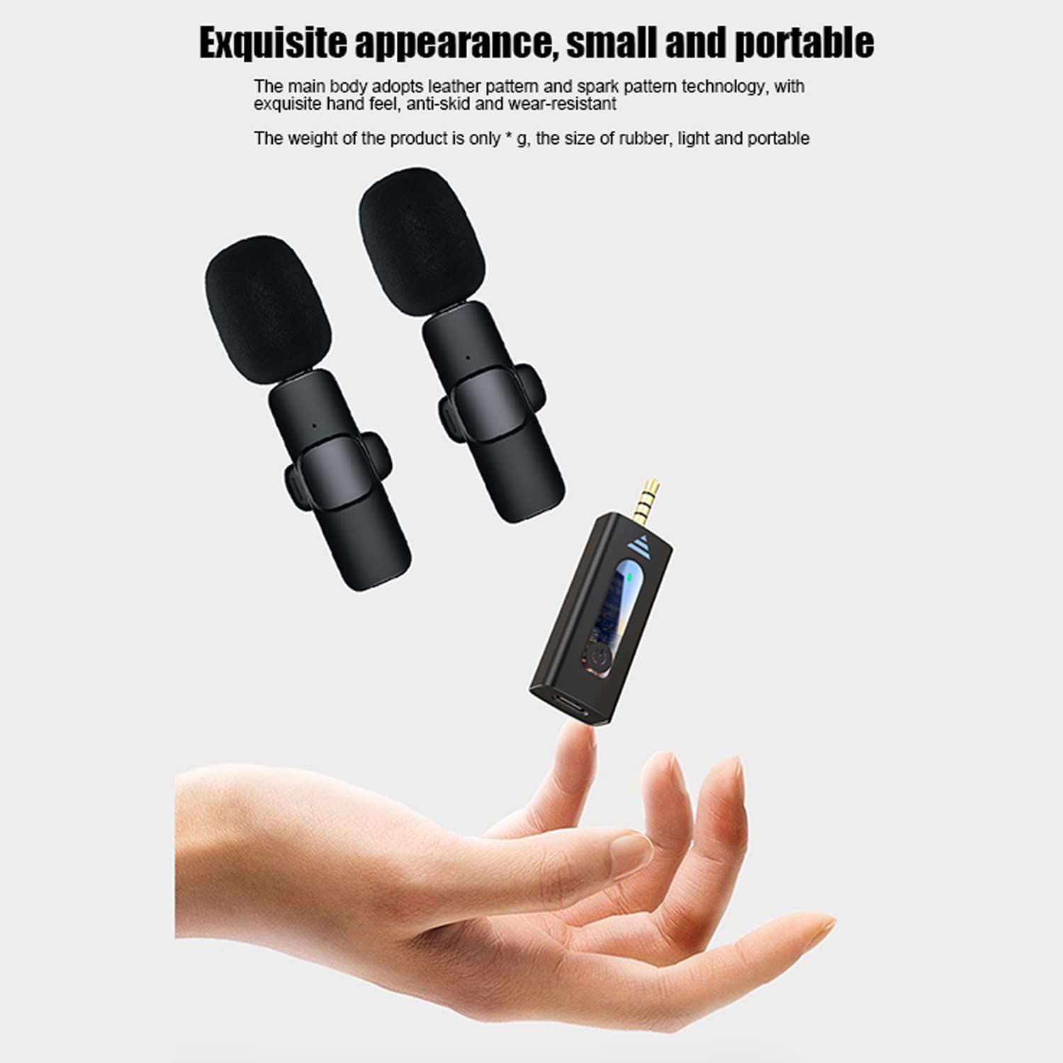 K35 High Quality Wireless Dual Microphone For Mobile Phone And Camera thumbnail 2