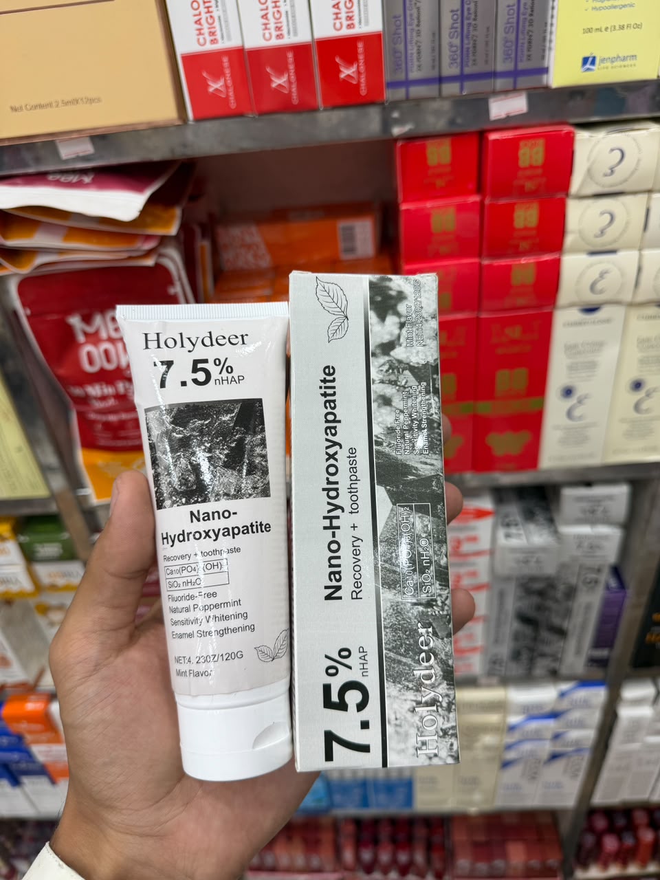 Holydeer 7.5% Nano-Hydroxyapatite Recovery Toothpaste  – Fluoride-Free Mint - 120g thumbnail 5