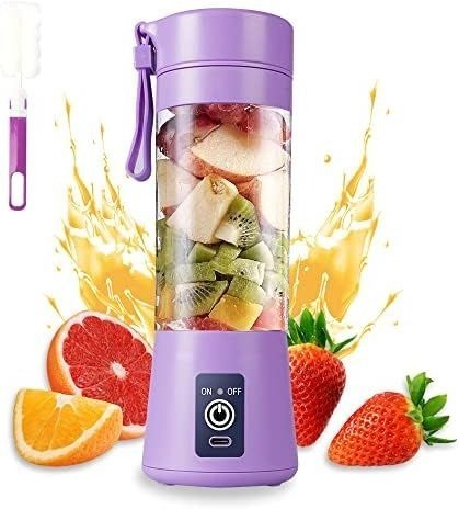 6 Blade Mini Portable Usb Juicer Blender Rechargeable - Kitchen Appliance Designed For Juice Blending And Daily Beverage Routine (Random Color) thumbnail 3
